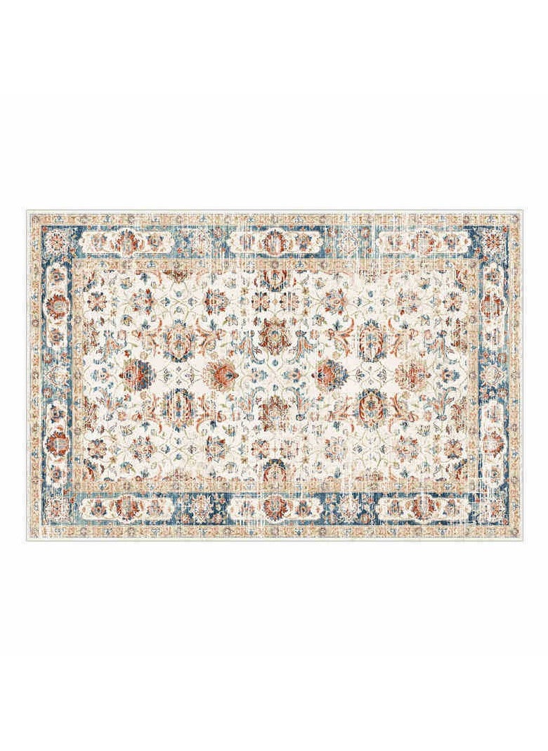 Generic Retro Persian style living room coffee table bedroom carpet - anti slip, stain resistant, easy to clean, washable, soft and comfortable area carpet  - Image 1