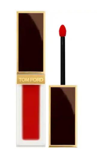 Tom Ford Liquid Lip Luxe Matte  Scarlet Rouge warm toned meidum dark red 020 oz  6 ml