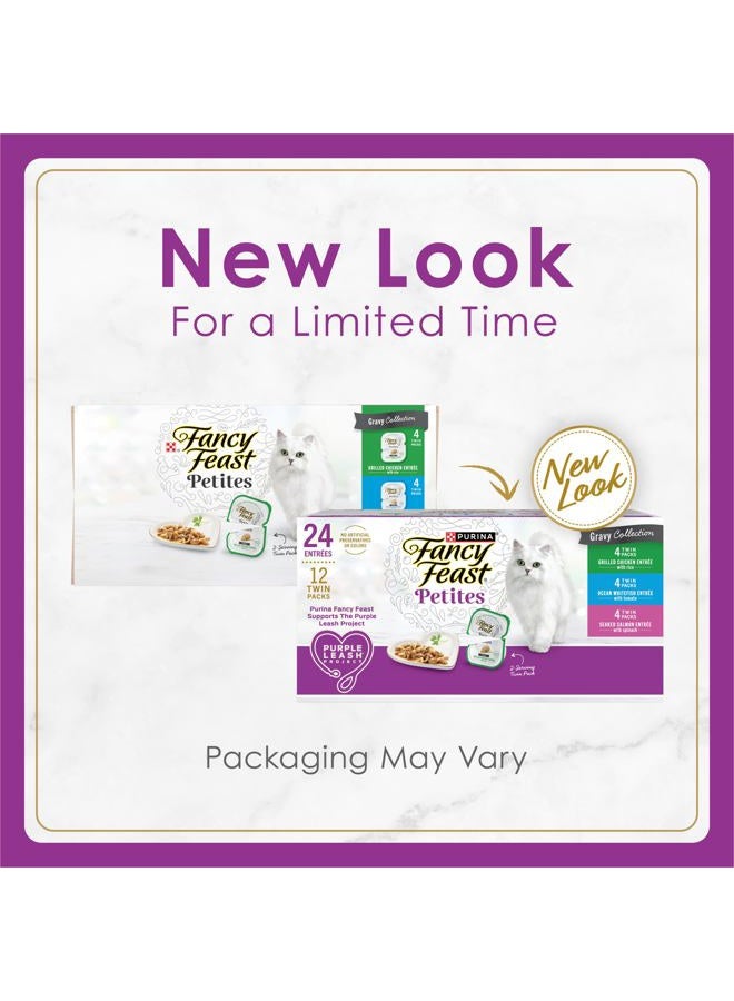 Fancy Feast Purina Fancy Feast Gourmet Cat Food, Petites Gravy Collection, Gravy Wet Cat Food Variety Pack break-apart tubs - (Pack of 24) 2.8 Ounce Cans - Image 2