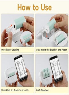 M MIAOYAN Mini Printer - Bluetooth Inkless Instant Photo Printer, Small Thermal Pocket Sticker Printer, Portable Phone Picture Printer for Kids Birthday, Kids, White  - Image 5