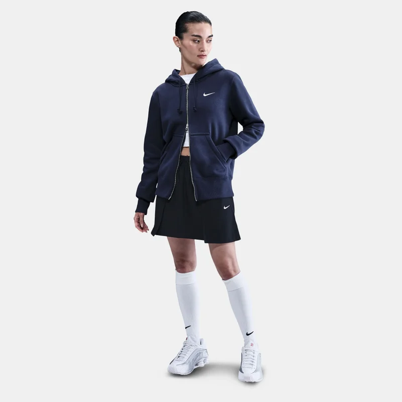 Nike Blue Women's Sportswear Phoenix Fleece Full-Zip Hoodie for Women | Best Price UAE
