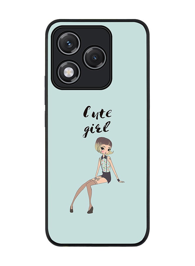 For Honor 400 Lite Case,Slim fit Camera Protection, Shockproof Thin Phone cover  - Shy Cute Girl