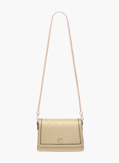 Le Confort Women Monogram Embossed Crossbody Bag with Button Closure Ramadan Collection  - Image 2