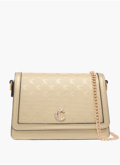 Le Confort Women Monogram Embossed Crossbody Bag with Button Closure Ramadan Collection  - Image 1