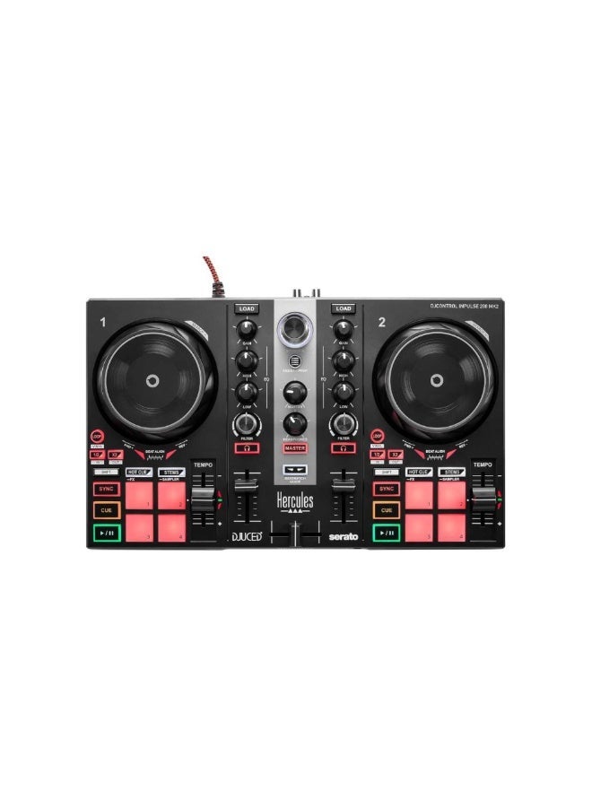 هركليز Hercules DJLearning Kit MK2, Including  DJControl Inpulse 200 MK2 Controoller, DJMonitor 32 Speakers, HDP DJ M40.2 Headphones & Serato DJ Lite - Image 2