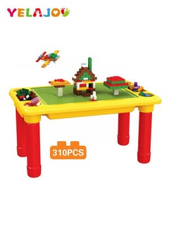 310-Piece Building Block Table DIY Assembled Game Table Toy Creativity Early Education Learning Storage Table