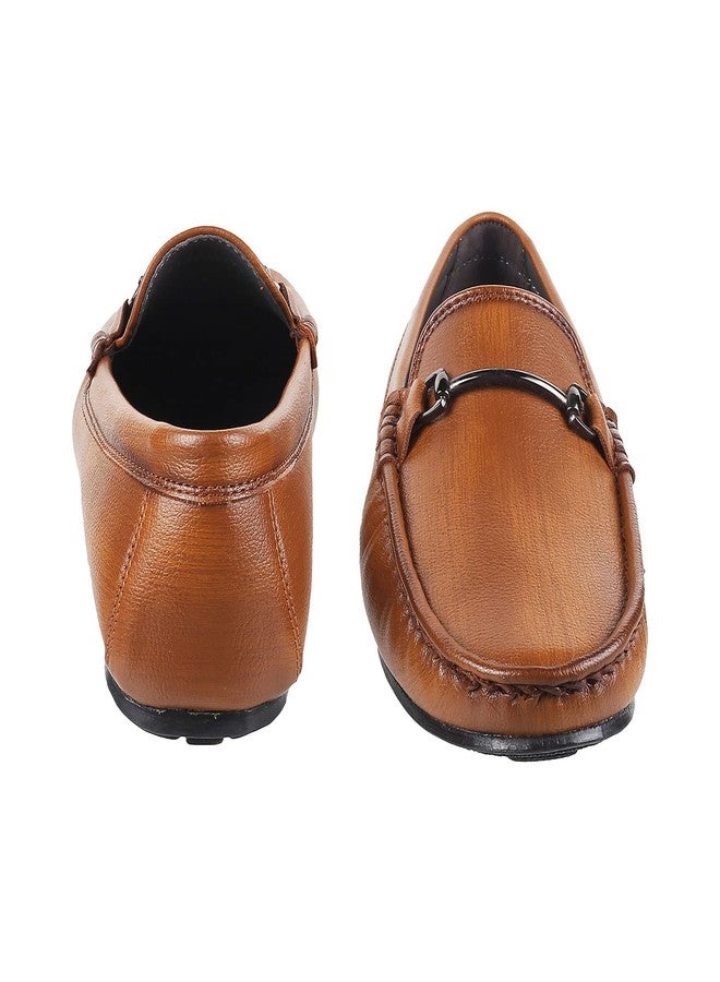 Mochi Mens Leather Tan Loafers (Size (8 UK (42 EU)) - Image 5
