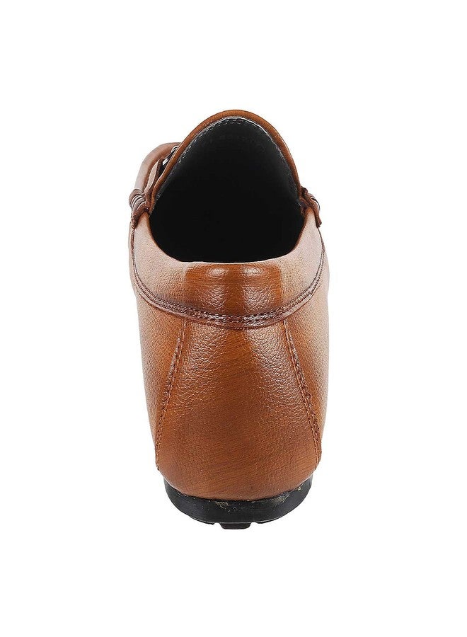 Mochi Mens Leather Tan Loafers (Size (8 UK (42 EU)) - Image 4