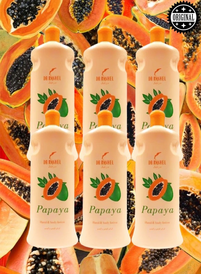 RASHELL 6 Pieces Dr Rashel Papaya Whitening Hand And Body Lotion 600ml - Image 1