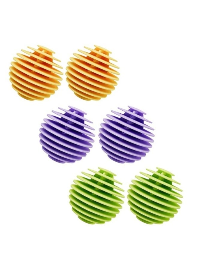 Washer Balls, Laundry Balls, Solid Colorful Laundry Ball, Washing Ball Tangle-Free Reusable Dryer Balls, Lint Catcher for Washing Machine Fabric Soften Ball Dispenser for Washer Green (6 pcs)