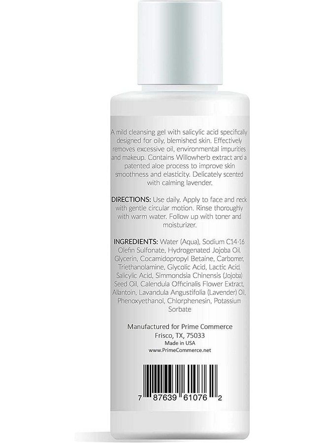 promesse Face Wash With Salicylic Acid Lactic Acid & Glycolic Acid. Face Wash Exfoliating Cleanser With Aha. Mild Microdermabrasion Facial Scrub Gel To Control Acne & Keratosis Pilaris. - Image 5