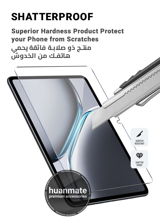 OnePlus Pad 2 - 12.1 Inch Tempered Glass Screen Protector – High Transparency, Delicate Touch, Anti-Explosion, Smooth Arc Edges, Easy Installation, Screen Protector for OnePlus Pad 2 - 12.1 Inch