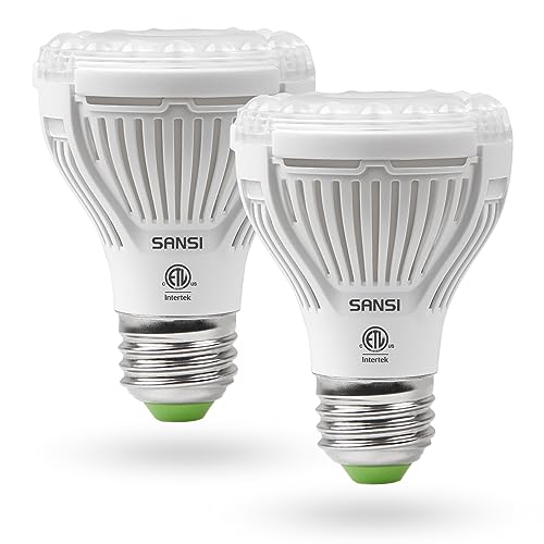 Sansi مصباح نمو LED من SANSI للبذور والخضروات، طيف كامل 10 واط (ما يعادل 150 واط) مع عدسة بصرية للنباتات الداخلية، PPFD عالي، قاعدة E26، عبوة من 2 - Image 1