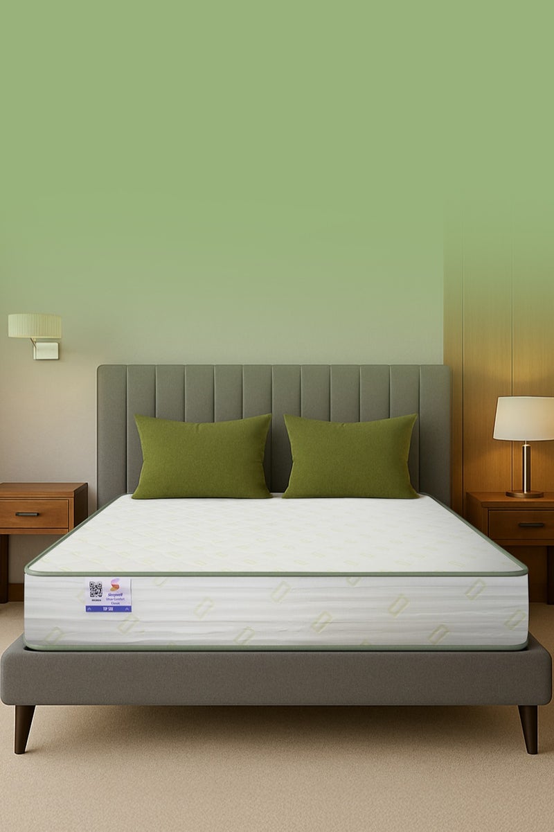 Sleepwell Sleepwell Utsav Comfort Classic Mattress | Resitec (HR) Foam | Soft-Top Feel | Neem Fresche Technology | Comfort & Support | King Size (200L X 180W X 17.5H cm) | 10 Nights Trial - Image 1