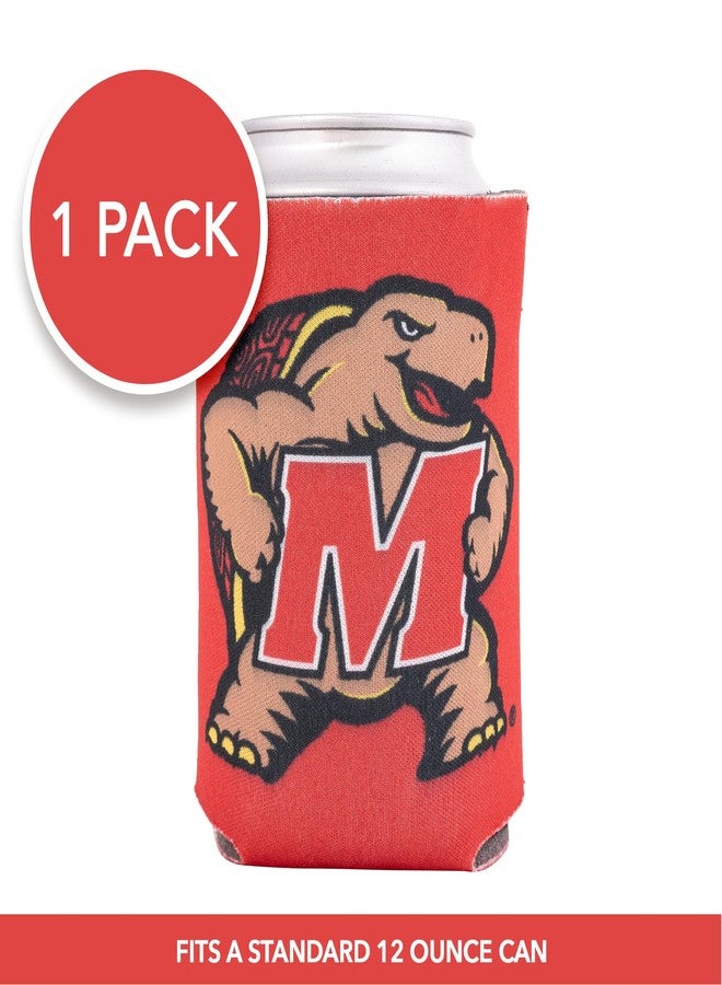 Desert Cactus University of Maryland Can Insulator Terrapins UMD Terps Beverage Cooler 1 Pack Foam 12oz Can Holder Single Sided (Design A) - Image 3