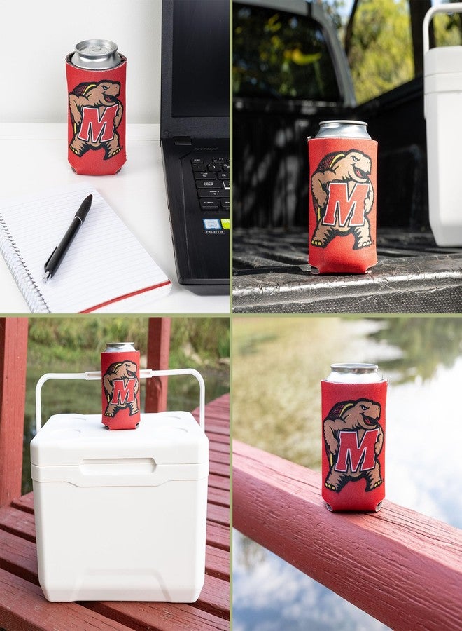 Desert Cactus University of Maryland Can Insulator Terrapins UMD Terps Beverage Cooler 1 Pack Foam 12oz Can Holder Single Sided (Design A) - Image 2