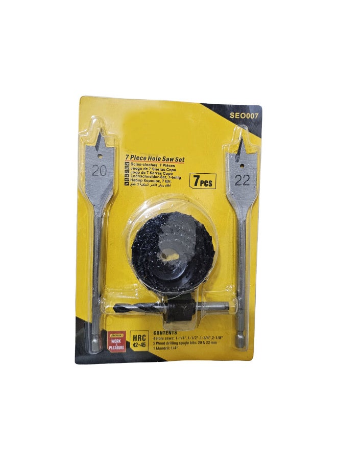 7-piece wood drill bit and tool set - Image 1