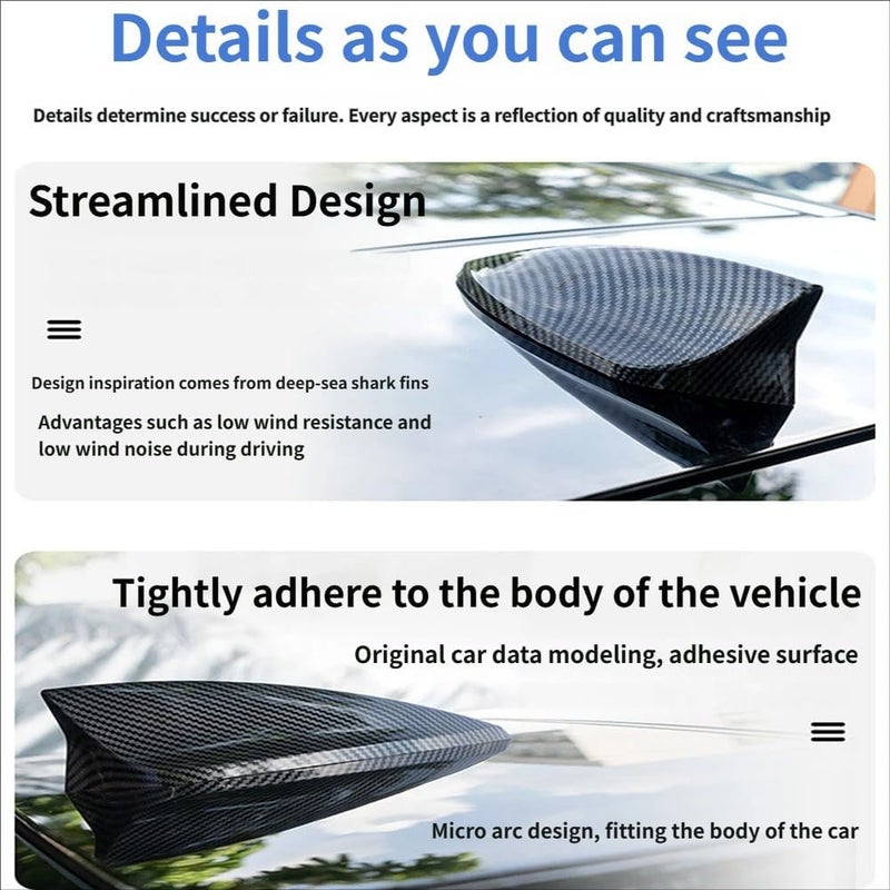 Shark Fin Antenna Cover for Subaru WRX STi 2015-2021 2022 Car Antenna Caps Fit Stylish Appearance Shark Shape Roof Antenna Cover Replacement Part,A-Black - Image 4