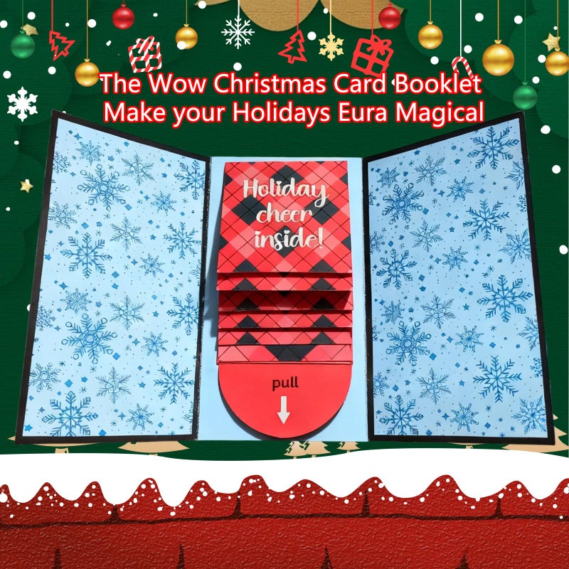 taakcc 5Pcs Handmade Christmas Gifts Card Booklet,Handmade Christmas Gift Card Holder Book,Christma Money Holder Envelope Booklet,DIY Personalized Xmas Gift,Xmas Party Supplies for Family and Friends - Image 4