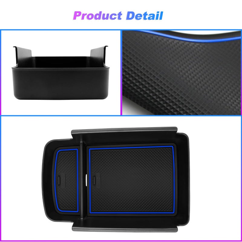 SXCY Fit for 2024 2025 2026 Buick Envista Center Console Organizer for 2024-2026 Buick Envista Accessories Console Tray Armrest Storage Box for 2024 2025 2026 Buick Envista Console Organizer (blue) - Image 5