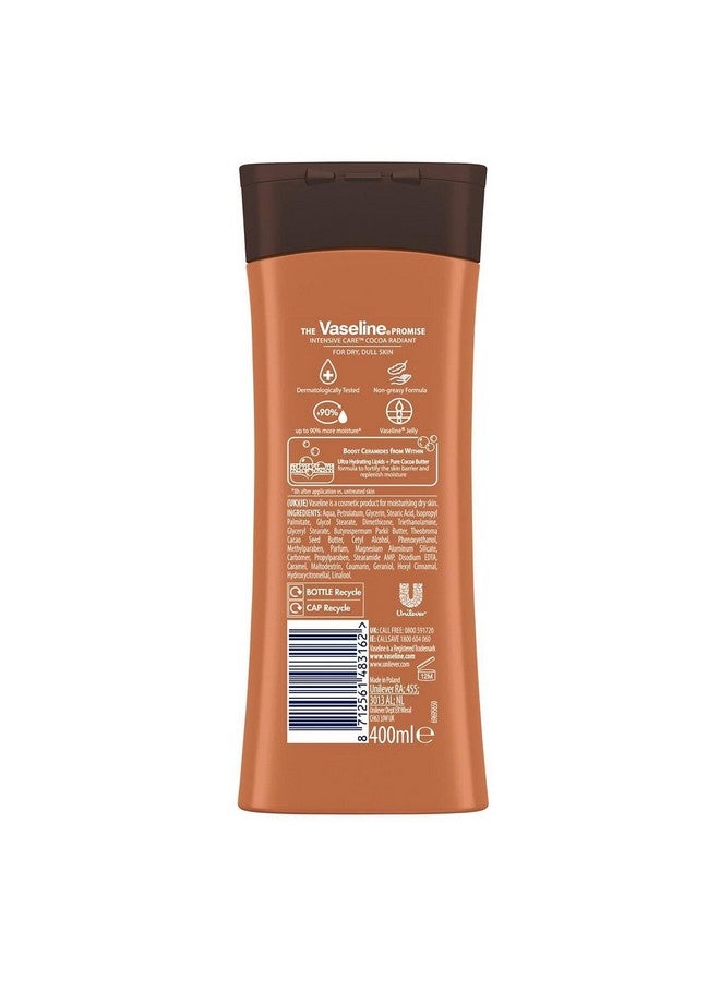فازلين لوشن فازلين للجسم بزبدة الكاكاو لترطيب عميق، 13.52 أونصة - Image 2