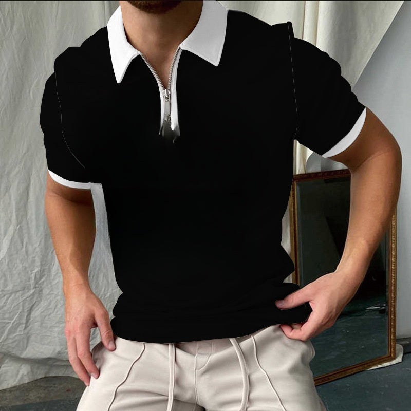 2022 new cross-border 3D digital printing plaid loose type European and American casual ordinary summer polo shirt PLDX-08 M - Image 1