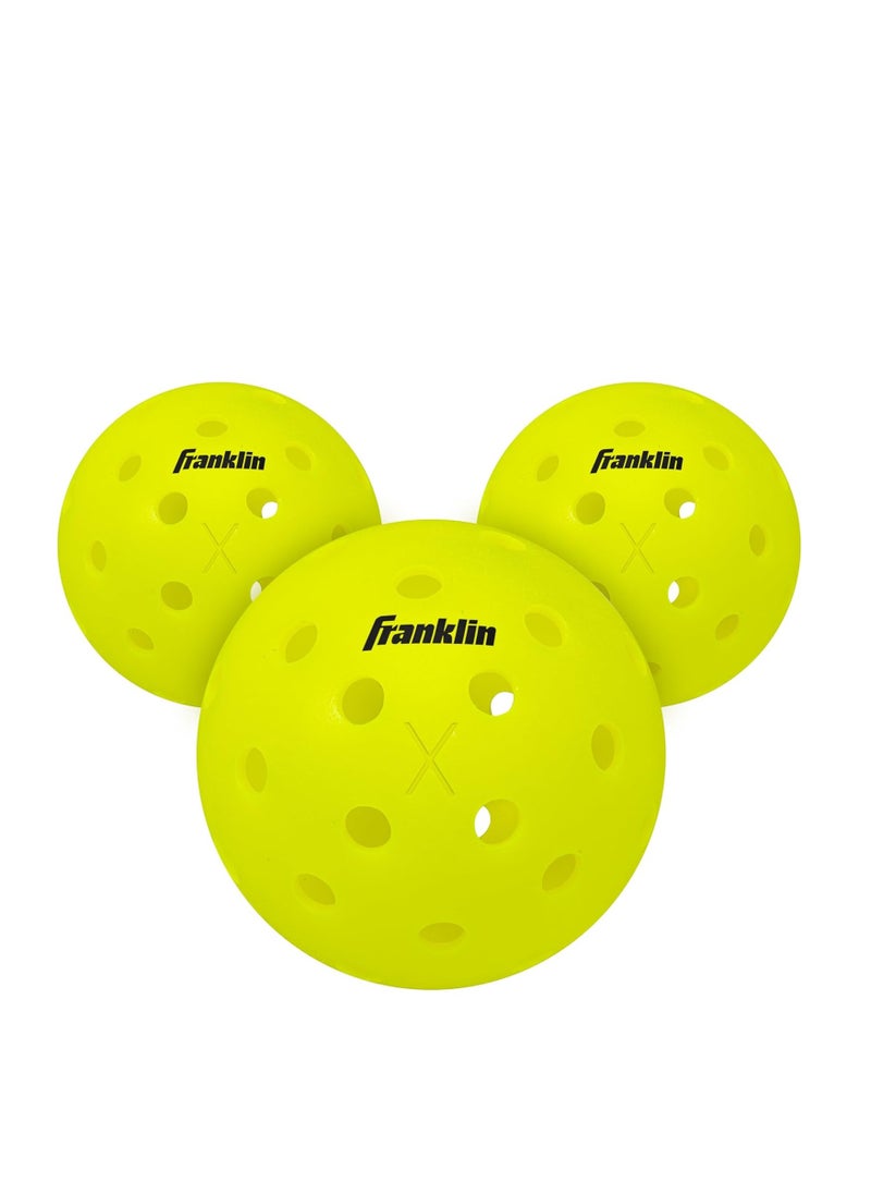 Franklin Sports Sports Outdoor Pickleballs - X-40 Pickleball Balls - Usa Pickleball (Usapa) Approved - Official Us Open Ball - 3 Pack  - Image 1