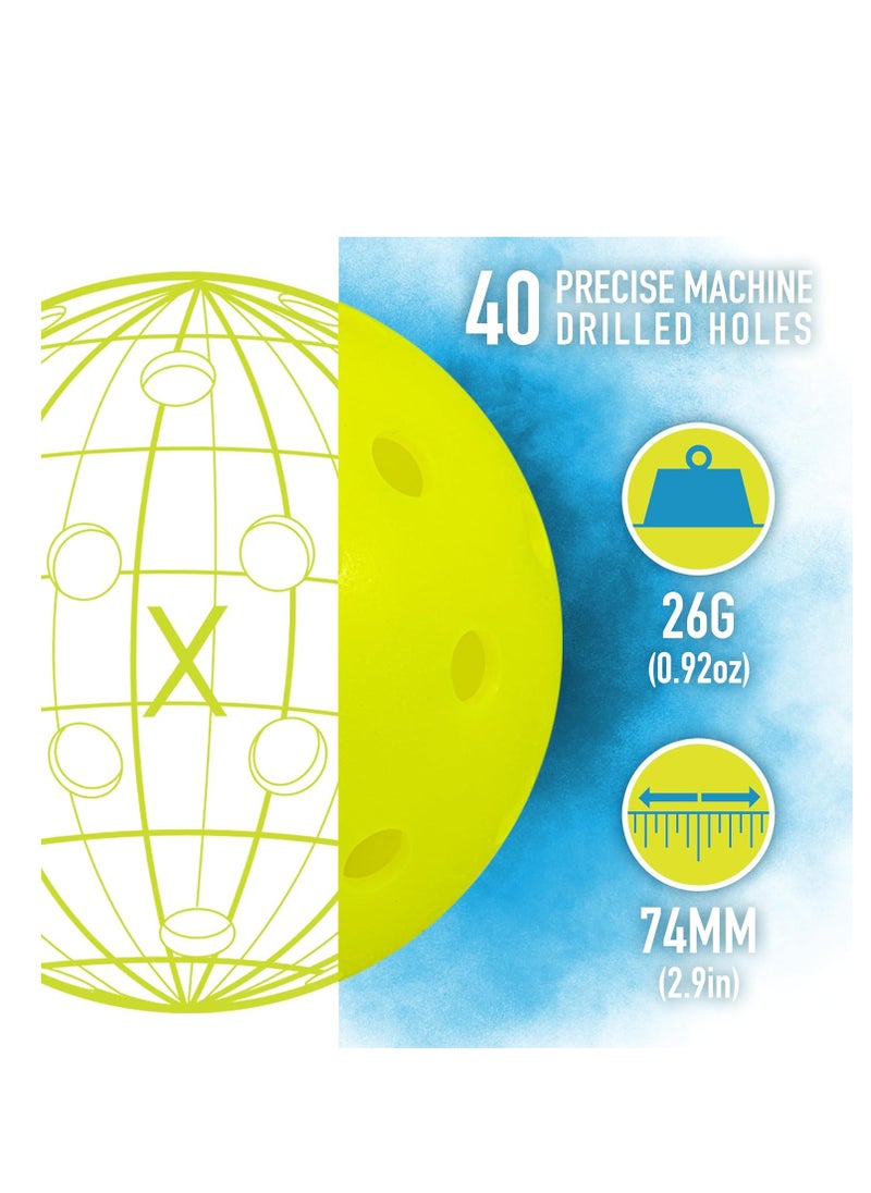 Franklin Sports Sports Outdoor Pickleballs - X-40 Pickleball Balls - Usa Pickleball (Usapa) Approved - Official Us Open Ball - 3 Pack  - Image 4