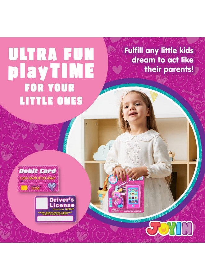 JOYIN JOYIN Pretend Play Smart Phone, Keyfob Key Toy and Credit Cards Set, Kids Toddler Cellphone Toys, Toddler Birthday Gifts Toys for 1 2 3 4 5 Year Old, Kids Presents, Easter Basket Stuffers - Image 5