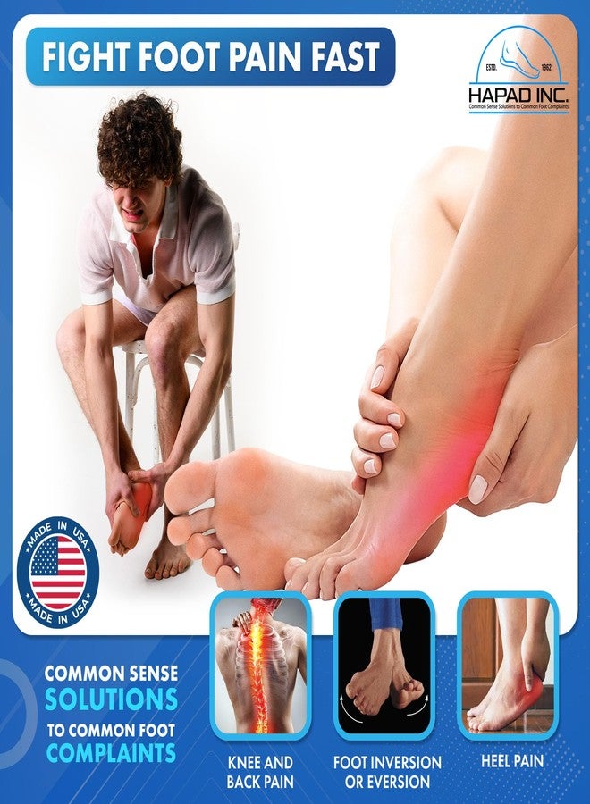 Hapad Wool Felt Heel Wedge Inserts for Pronation & Supination Correction - Orthopedic Lateral & Medial Heel Wedges for Men & Women - Shoe Insoles with Adhesive Backing - Made in USA - Image 2
