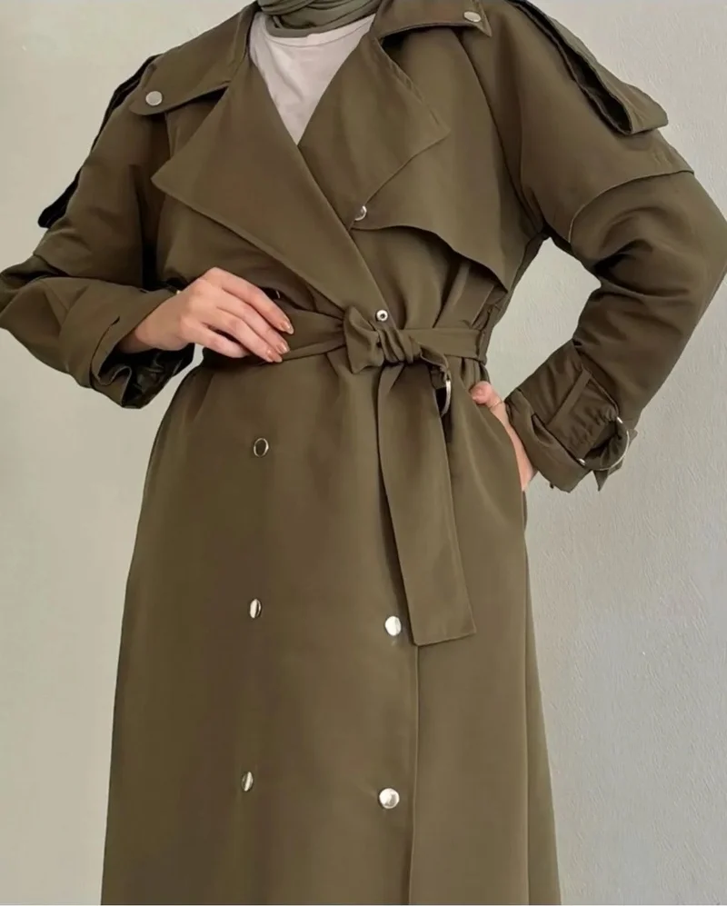 سوانا Snap Detail Lined 120 cm 38-44 Compatible Trench Coat
