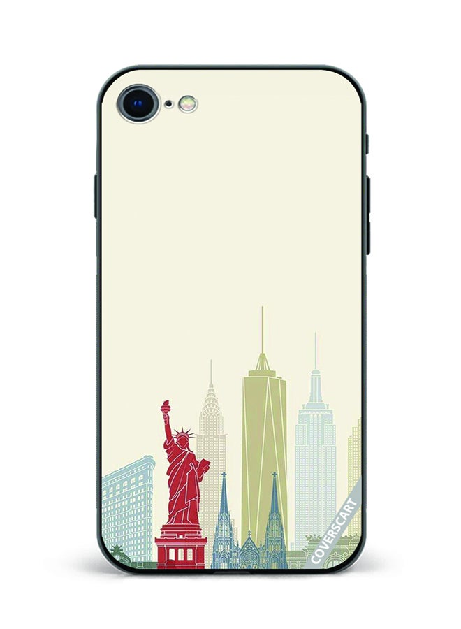 Protective Case Cover For Apple iPhone SE 2020 New York Design Multicolour