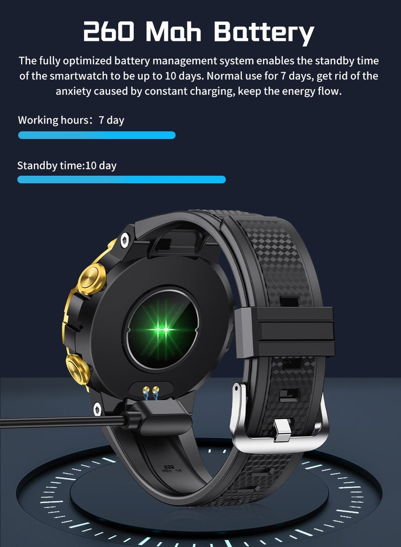 LIGE ​​LIGE Men's Smart Health Watch - Full Touch Screen Design, Bluetooth Calling, Sleep & Health Monitoring, Multi-Function Activity Tracking, Modern Tech Style​​ - Image 4