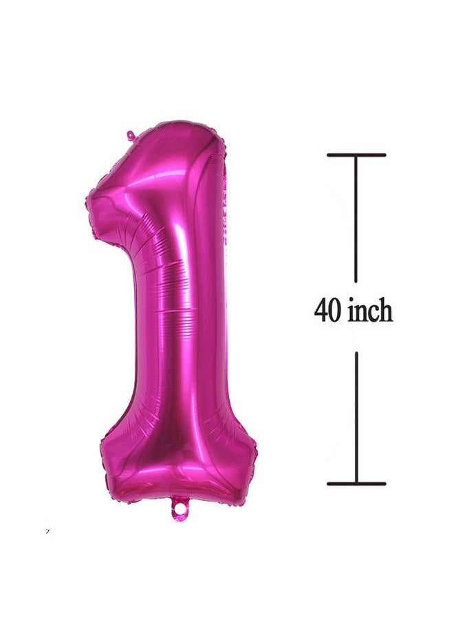 JONHAMWELBOR 21 Balloon Number Hot Pink 21 Foil Mylar Jumbo Giant Big Large 12 Balloons Number Sweet 12Th 21St Birthday Party Anniversary Decorations Supplies For Girl Women Balloon 40 Inch  - Image 3