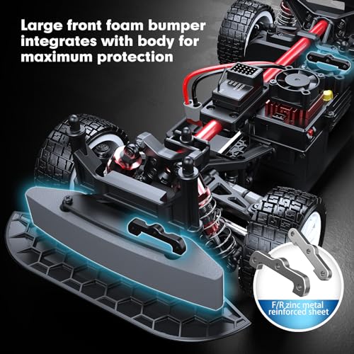 MJX Hyper GO 14303 1/14 Citroen C3 Fast RC Cars for Adults, Max 40mph Brushless RC Drift Car with Gyro, 4WD RTR High Speed RC Rally Car, 2 of 2000 mAh Drifting RC Remote Control Car for Adult - Image 4