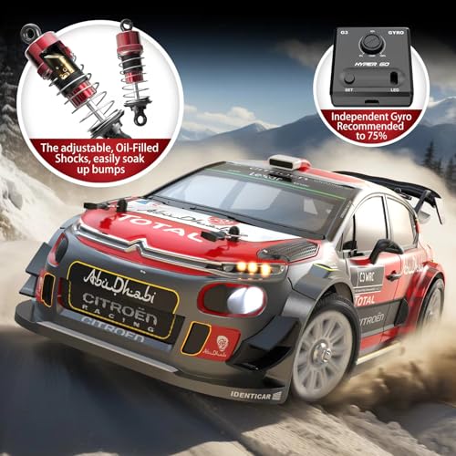 MJX Hyper GO 14303 1/14 Citroen C3 Fast RC Cars for Adults, Max 40mph Brushless RC Drift Car with Gyro, 4WD RTR High Speed RC Rally Car, 2 of 2000 mAh Drifting RC Remote Control Car for Adult - Image 3