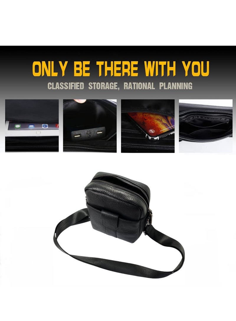 Classic Milano Men's Shoulder Bag Leather Crossbody Bag for Men Side Bag Sling Bag Small Messenger Bag Casual Travel Daily - Image 4