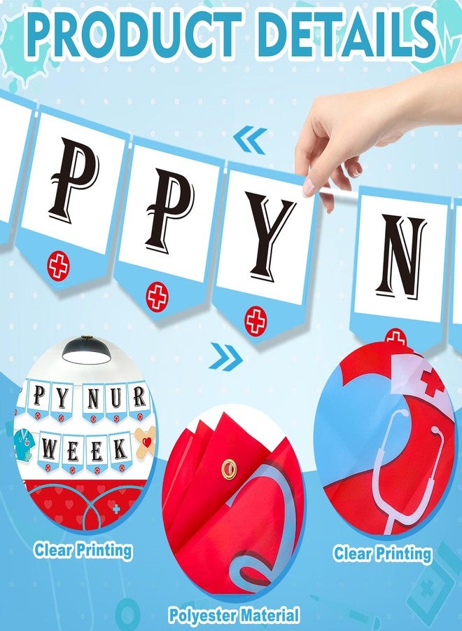 COCHIE Nurses Week Decorations 2026 Thank You Nurses Banner Nurses Party Hanging Backpack Decorations Thank You Nurse Appreciation Gifts Bulk for Nursing Graduation Party Supplies - Image 3