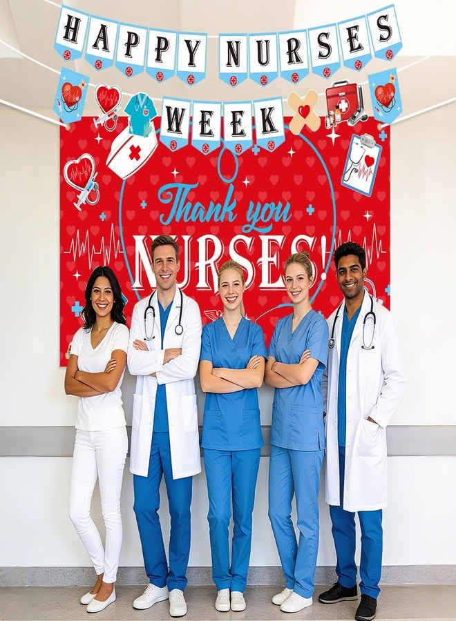 COCHIE Nurses Week Decorations 2026 Thank You Nurses Banner Nurses Party Hanging Backpack Decorations Thank You Nurse Appreciation Gifts Bulk for Nursing Graduation Party Supplies - Image 5