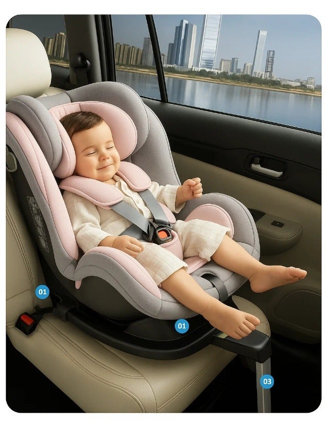 Toddler Car Seat 0 to 4 Years Adjustable Reclining Infant Car Seat Shock-Absorbing Cushion 360 Surround Protection Universal for Most Vehicles  - Image 3