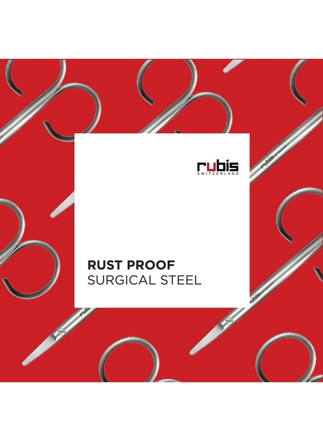 Rubis Stainless Steel Infant Nail Scissors with Blue Leather Elephant Case, For Precise Fingernails and Cuticles, 1K416, Silver,Rubis Switzerland Swiss Made World Renowned Precision - Image 4