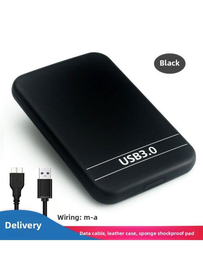 Micro 3.0 High Speed Mobile Hard Disk Box 2.5 Inch SATA Serial Port Solid State Mechanical Hard Disk Box-Color:U25SX3.0-S Black