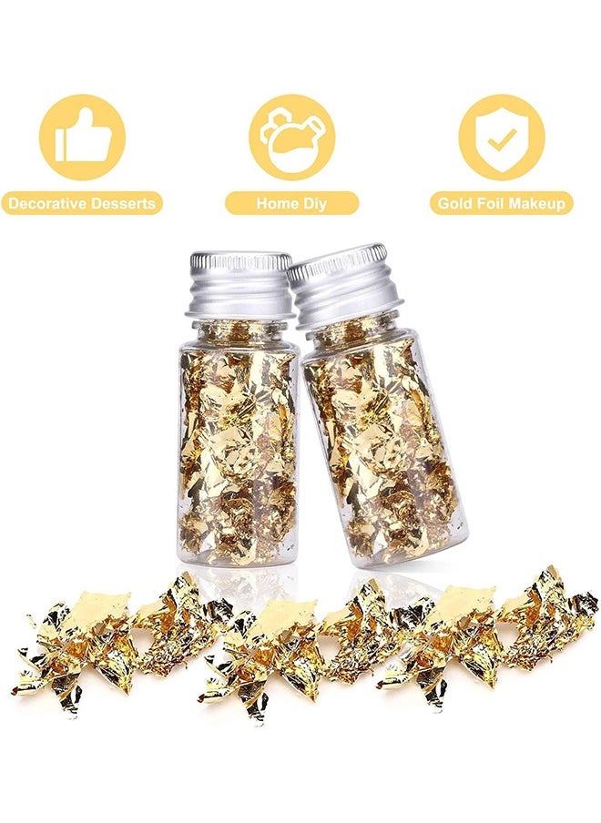 HY 3 PCS Edible Gold Leaf with a tweezer, Genuine Gold Flakes for Cooking, Cakes, Makeup, Gilding, Decoration, Health & Spa for Cake Decorating, Baking & Cooking, Art Crafts & DIY Projects Makeup & Home  - Image 5