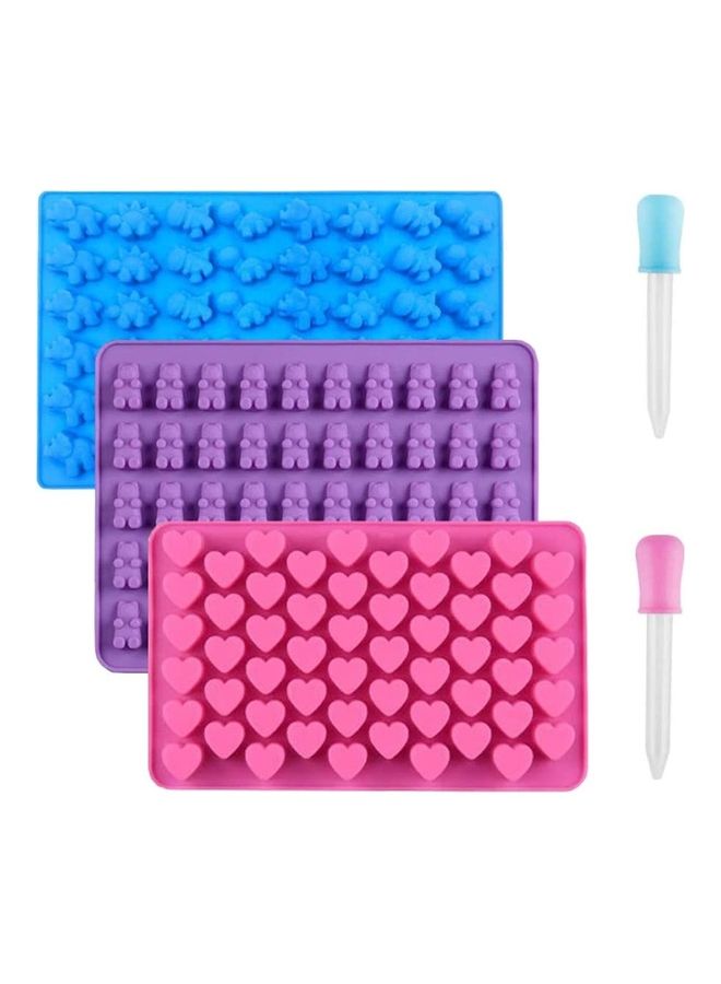 3-Piece  Silicone Chocolate Moulds Multicolour One Size - Image 1