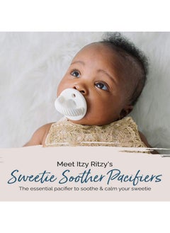 Itzy Ritzy Silicone Pacifiers for Newborn - Sweetie Soother Pacifiers Feature Collapsible Handle & Two Air Holes for Added Safety; For Ages Newborn and Up, Set of 2 in Mint & White - pzsku/ZC4D069A296D1E94ED56CZ/45/_/1736571164/83b8a268-66e0-4b70-950c-940b39645da7