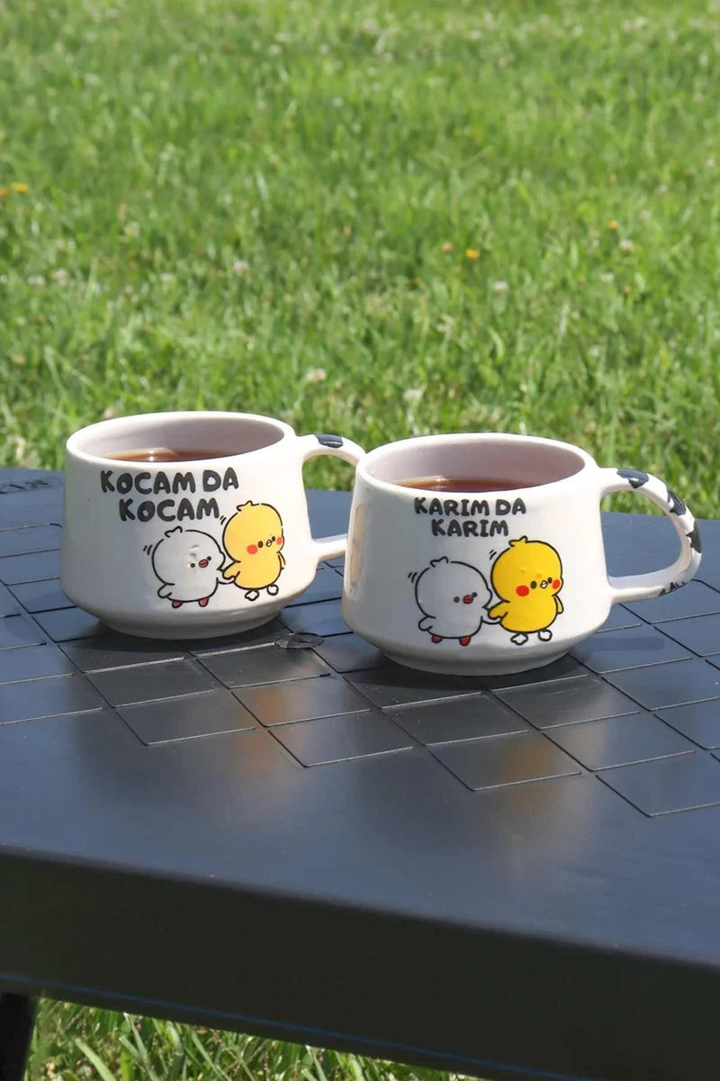 Pikas Ceramic 2-Piece Mug My Husband Is My Husband My Wife Is My Wife, Printed Mug