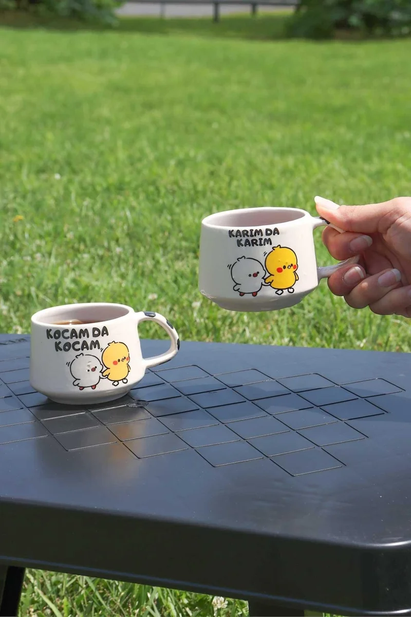 Pikas Ceramic 2-Piece Mug My Husband Is My Husband My Wife Is My Wife, Printed Mug