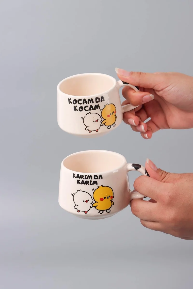 Pikas Ceramic 2-Piece Mug My Husband Is My Husband My Wife Is My Wife, Printed Mug