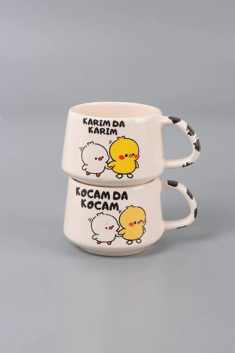 Pikas Ceramic 2-Piece Mug My Husband Is My Husband My Wife Is My Wife, Printed Mug