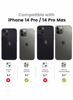 Excefore Camera Lens Protector for iPhone 14 Pro / 14 Pro Max, 9H Tempered Glass Camera Cover Screen Protector  - Image 2